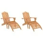 Adirondack Gartenstühle mit Fußstütze 2 Stück Akazienholz von vidaXL, Gartenstühle - Ref: Foro24-3145015, Preis: 232,79 €, Ra...