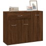 Aparador madera contrachapada color roble marrón 88x30x70 cm de vidaXL, Aparadores - Ref: Foro24-815368, Precio: 91,74 €, Des...