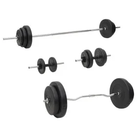 Barbell and dumbbell set with 90 kg of weights by vidaXL, free weight - Ref: Foro24-3145029, Price: 245,15 €, Discount: %