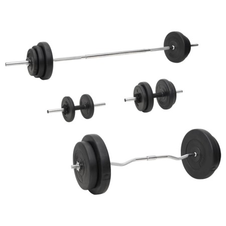 Barbell and dumbbell set with 90 kg of weights by vidaXL, free weight - Ref: Foro24-3145029, Price: 303,31 €, Discount: %