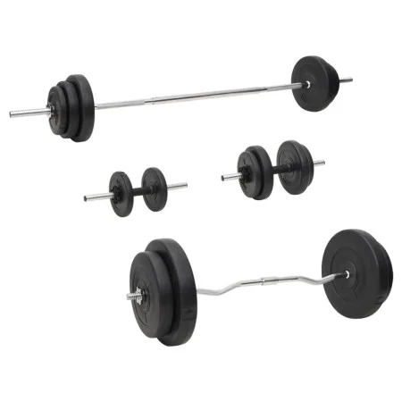 Barbell and dumbbell set with 90 kg of weights by vidaXL, free weight - Ref: Foro24-3145029, Price: 245,15 €, Discount: %