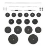 Barbell and dumbbell set with 90 kg of weights by vidaXL, free weight - Ref: Foro24-3145029, Price: 245,15 €, Discount: %