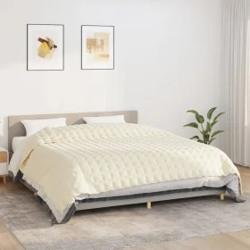 Gewichtsdecke aus hellcremefarbenem Stoff, 235 x 290 cm, 11 kg von vidaXL, Decken - Ref: Foro24-350822, Preis: 84,16 €, Rabat...