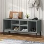 OSLO solid wood gray shoe rack with metal legs 106x35x45 cm by vidaXL, Shoe racks and shoe organizers - Ref: Foro24-350995, P...