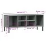 OSLO solid wood gray shoe rack with metal legs 106x35x45 cm by vidaXL, Shoe racks and shoe organizers - Ref: Foro24-350995, P...