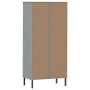 OSLO bookcase with 2 drawers solid gray wood 60x35x128.5 cm by vidaXL, Bookcases and shelves - Ref: Foro24-351010, Price: 143...