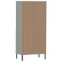 OSLO bookcase with 2 drawers solid gray wood 60x35x128.5 cm by vidaXL, Bookcases and shelves - Ref: Foro24-351010, Price: 141...