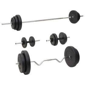 Set aus Stangen und Hanteln mit Platten 90 kg von vidaXL, freies Gewicht - Ref: Foro24-3145030, Preis: 294,95 €, Rabatt: %