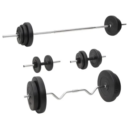Set of bars and dumbbells with plates 90 kg by vidaXL, free weight - Ref: Foro24-3145030, Price: 246,92 €, Discount: %