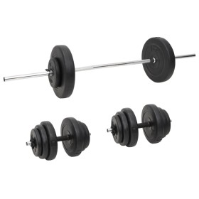 Juego de barras y mancuernas con discos 60 kg