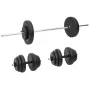 Juego de barras y mancuernas con discos 60 kg de vidaXL, Peso libre - Ref: Foro24-3145024, Precio: 164,68 €, Descuento: %