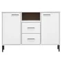 Sideboard mit Metallbeinen OSLO Massivholz weiß 113x40x77 cm von vidaXL, Sideboards - Ref: Foro24-351020, Preis: 110,65 €, Ra...