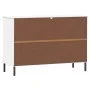 Sideboard mit Metallbeinen OSLO Massivholz weiß 113x40x77 cm von vidaXL, Sideboards - Ref: Foro24-351020, Preis: 110,65 €, Ra...