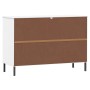 Sideboard mit Metallbeinen OSLO Massivholz weiß 113x40x77 cm von vidaXL, Sideboards - Ref: Foro24-351020, Preis: 111,66 €, Ra...