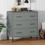OSLO Sideboard mit 3 Schubladen aus massivem grauem Holz 77x40x79,5 cm von vidaXL, Schubladen - Ref: Foro24-350980, Preis: 15...
