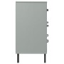 Aparador con 3 cajones OSLO madera maciza gris 77x40x79,5 cm | Foro24.es | Tu tienda online para hogar, jardín y más Foro24.es