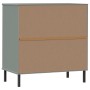 Aparador con 3 cajones OSLO madera maciza gris 77x40x79,5 cm | Foro24.es | Tu tienda online para hogar, jardín y más Foro24.es