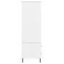 Armario patas de metal OSLO madera maciza blanco 90x55x172,5 cm de vidaXL, Armarios roperos - Ref: Foro24-350990, Precio: 312...