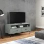Mueble de TV con patas de metal OSLO madera maciza pino gris de vidaXL, Muebles TV - Ref: Foro24-351025, Precio: 71,31 €, Des...