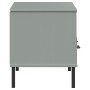 Mueble de TV con patas de metal OSLO madera maciza pino gris de vidaXL, Muebles TV - Ref: Foro24-351025, Precio: 71,91 €, Des...