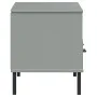 Mueble de TV con patas de metal OSLO madera maciza pino gris de vidaXL, Muebles TV - Ref: Foro24-351025, Precio: 71,31 €, Des...