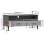 Mueble de TV con patas de metal OSLO madera maciza pino gris de vidaXL, Muebles TV - Ref: Foro24-351025, Precio: 71,31 €, Des...