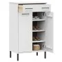 Zapatero con patas de metal OSLO madera maciza pino blanco by vidaXL, Shoe racks and shoe organizers - Ref: Foro24-350987, Pr...