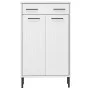Zapatero con patas de metal OSLO madera maciza pino blanco by vidaXL, Shoe racks and shoe organizers - Ref: Foro24-350987, Pr...