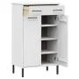 Zapatero con patas de metal OSLO madera maciza pino blanco by vidaXL, Shoe racks and shoe organizers - Ref: Foro24-350987, Pr...