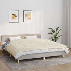 Manta con peso tela color crema claro 155x220 cm 11 kg de vidaXL, Mantas - Ref: Foro24-350813, Precio: 68,70 €, Descuento: %