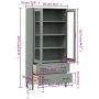 OSLO bookcase metal legs solid gray wood 85x35x172.5cm by vidaXL, Bookcases and shelves - Ref: Foro24-350992, Price: 344,04 €...