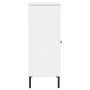 Librería patas de metal OSLO madera maciza blanco 90x35x90,5 cm de vidaXL, Librerías y estanterías - Ref: Foro24-351017, Prec...