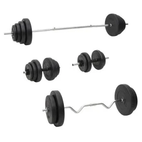 Juego de barras y mancuernas con discos 120 kg de vidaXL, Peso libre - Ref: Foro24-3145032, Precio: 378,00 €, Descuento: %