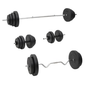 Set of bars and dumbbells with plates 120 kg by vidaXL, free weight - Ref: Foro24-3145032, Price: 406,12 €, Discount: %