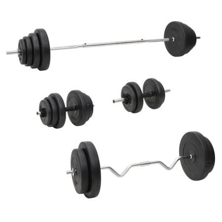 Set of bars and dumbbells with plates 120 kg by vidaXL, free weight - Ref: Foro24-3145032, Price: 406,12 €, Discount: %
