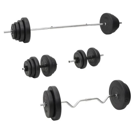 Set of bars and dumbbells with plates 120 kg by vidaXL, free weight - Ref: Foro24-3145032, Price: 360,48 €, Discount: %