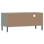 Mueble de TV con patas de metal OSLO madera maciza pino gris de vidaXL, Muebles TV - Ref: Foro24-351022, Precio: 67,14 €, Des...