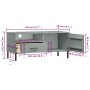 Mueble de TV con patas de metal OSLO madera maciza pino gris de vidaXL, Muebles TV - Ref: Foro24-351022, Precio: 67,72 €, Des...