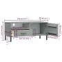 Mueble de TV con patas de metal OSLO madera maciza pino gris de vidaXL, Muebles TV - Ref: Foro24-351022, Precio: 67,14 €, Des...