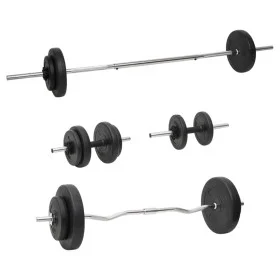 Set of bars and dumbbells with plates 60 kg by vidaXL, free weight - Ref: Foro24-3145027, Price: 170,80 €, Discount: %