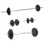 Set of bars and dumbbells with plates 60 kg by vidaXL, free weight - Ref: Foro24-3145027, Price: 220,41 €, Discount: %