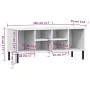 Shoe rack with metal legs OSLO solid wood white 106x35x45 cm by vidaXL, Shoe racks and shoe organizers - Ref: Foro24-350996, ...