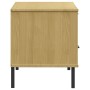 Mueble de TV con patas de metal OSLO madera maciza pino marrón de vidaXL, Muebles TV - Ref: Foro24-351021, Precio: 64,40 €, D...