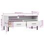 Mueble de TV con patas de metal OSLO madera maciza pino blanco de vidaXL, Muebles TV - Ref: Foro24-351026, Precio: 72,25 €, D...