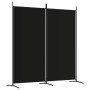 Trennwand mit 2 schwarzen Stoffbahnen 175x180 cm von vidaXL, Raumteiler - Ref: Foro24-350261, Preis: 32,56 €, Rabatt: %