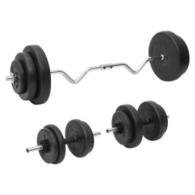 Juego de barras y mancuernas con discos 60 kg