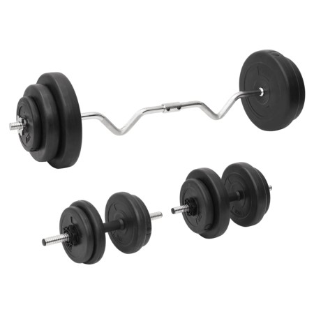 Set of bars and dumbbells with plates 60 kg by vidaXL, free weight - Ref: Foro24-3145026, Price: 197,08 €, Discount: %