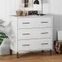 OSLO Massivholz Sideboard mit 3 Schubladen weiß 77x40x79,5 cm von vidaXL, Schubladen - Ref: Foro24-350981, Preis: 153,05 €, R...
