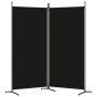 Trennwand mit 2 schwarzen Stoffbahnen 175x180 cm von vidaXL, Raumteiler - Ref: Foro24-350261, Preis: 32,56 €, Rabatt: %