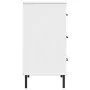 OSLO solid wood sideboard with 3 drawers in white, 77x40x79.5 cm by vidaXL, Drawers - Ref: Foro24-350981, Price: 153,05 €, Di...